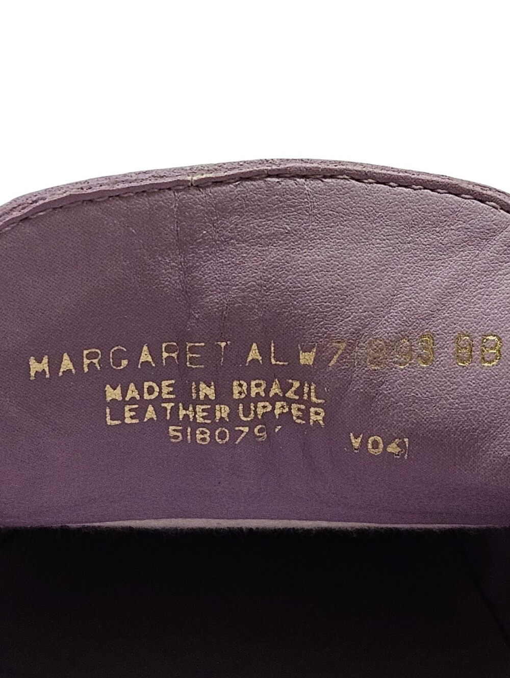 Lauren Ralph Lauren Margaret Leather Croc Embossed Loafer In Lilac Purple Size 8 - Picture 10 of 12